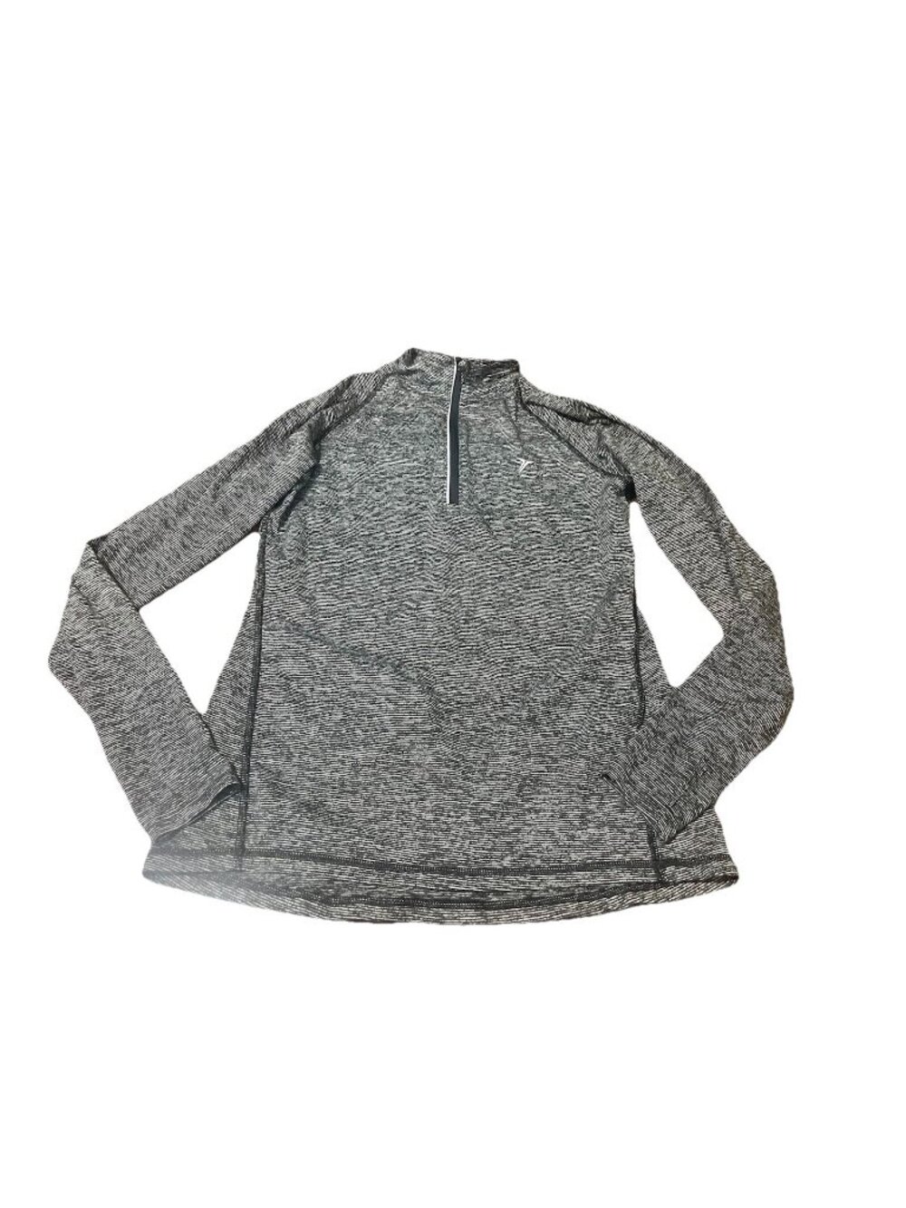 OLD NAVY ACTIVE Women's Size Small Black White Quarter Zip Active Top SemiFitted